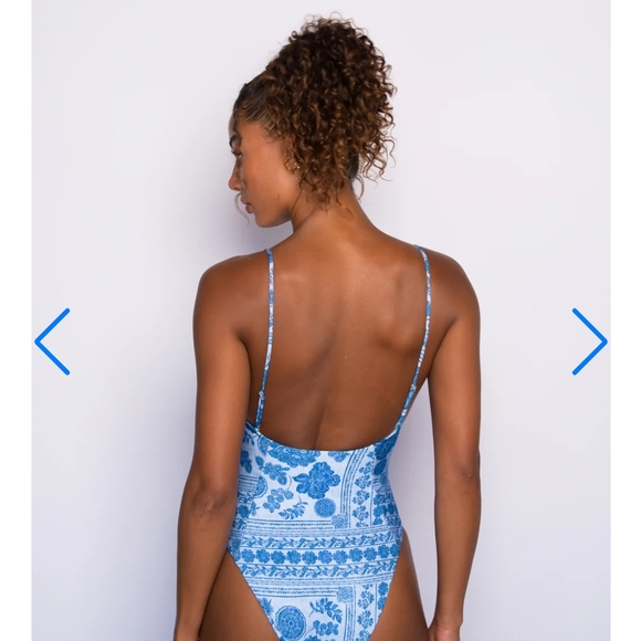 Skatie Rachel One Piece Swimsuit, Size L, Color Denim, Nwt - Picture 4 of 4